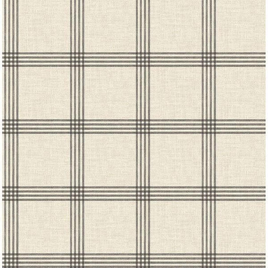 Twain Black Plaid Wallpaper