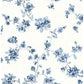 Cyrus Blue Festive Floral Wallpaper