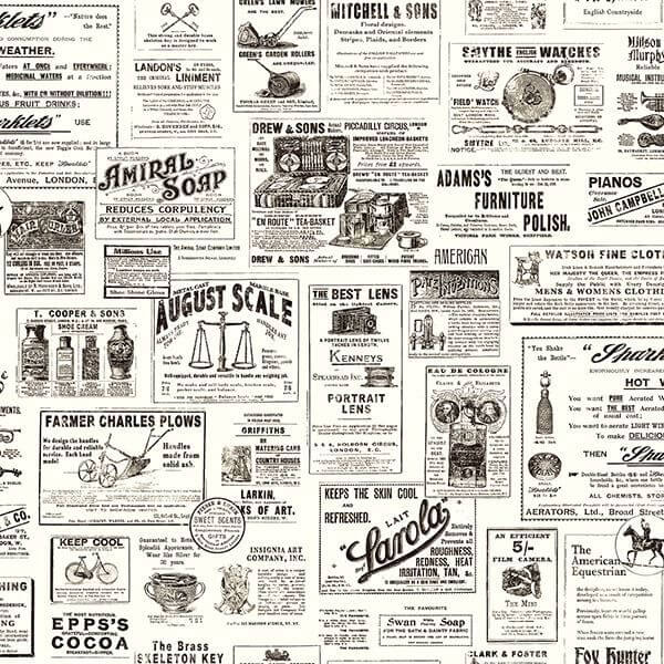 Adamstown Black Newspaper Wallpaper