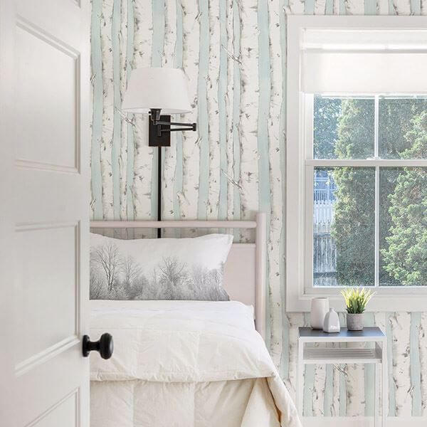 Pioneer Light Blue Birch Tree Wallpaper