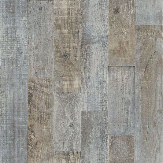Chebacco Grey Wooden Planks Wallpaper