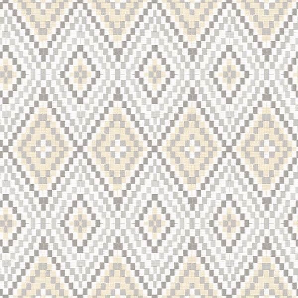 Ganado Beige Geometric Ikat Wallpaper