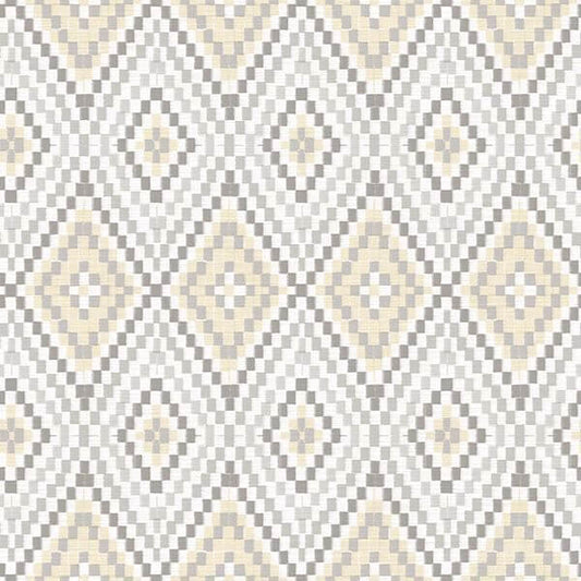 Ganado Beige Geometric Ikat Wallpaper