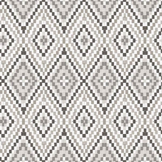 Ganado Dark Brown Geometric Ikat Wallpaper