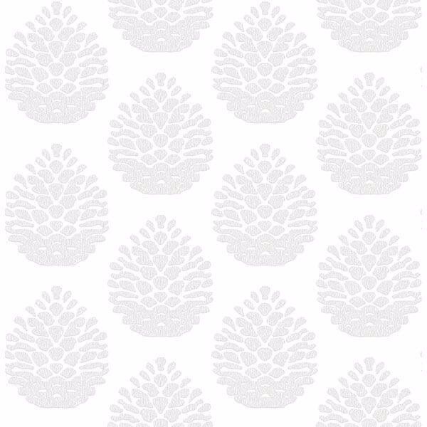 Totem Light Grey Pinecone Wallpaper