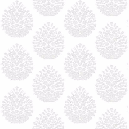 Totem Light Grey Pinecone Wallpaper