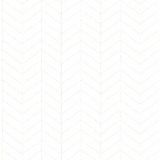 Bison Off White Herringbone Wallpaper
