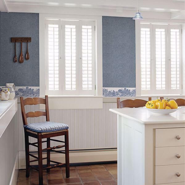 Waylon Denim Faux Fabric Wallpaper