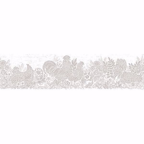Parton Light Grey Chicken Wallpaper