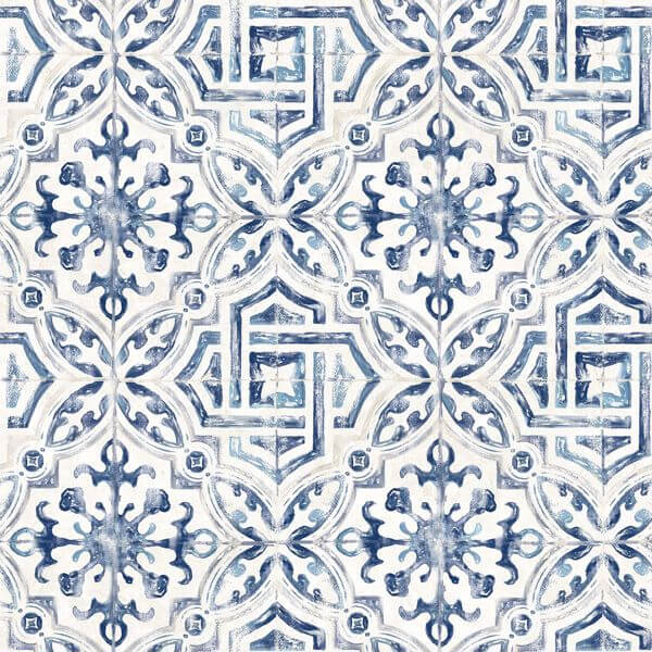 Sonoma Blue Beach Tile Wallpaper