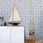 Sonoma Blue Beach Tile Wallpaper