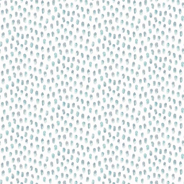 Sand Aqua Painted Dots Wallpaper