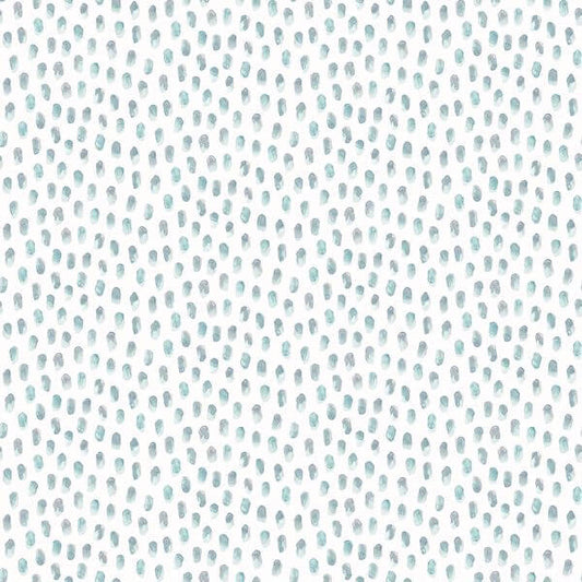 Sand Aqua Painted Dots Wallpaper