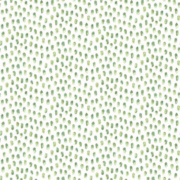 Sand Green Painted Dots Wallpaper