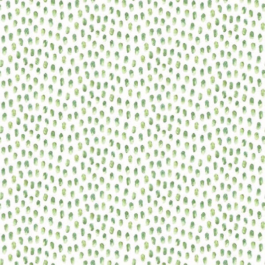 Sand Green Painted Dots Wallpaper