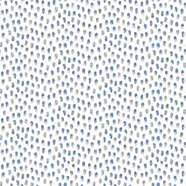Sand Blue Painted Dots Wallpaper