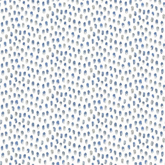 Sand Blue Painted Dots Wallpaper