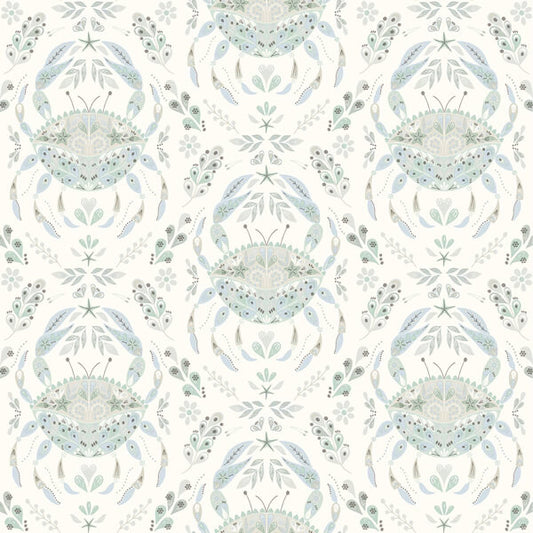 Annapolis Teal Crustation Wallpaper