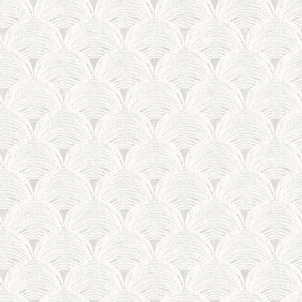 Santiago Grey Scalloped Wallpaper