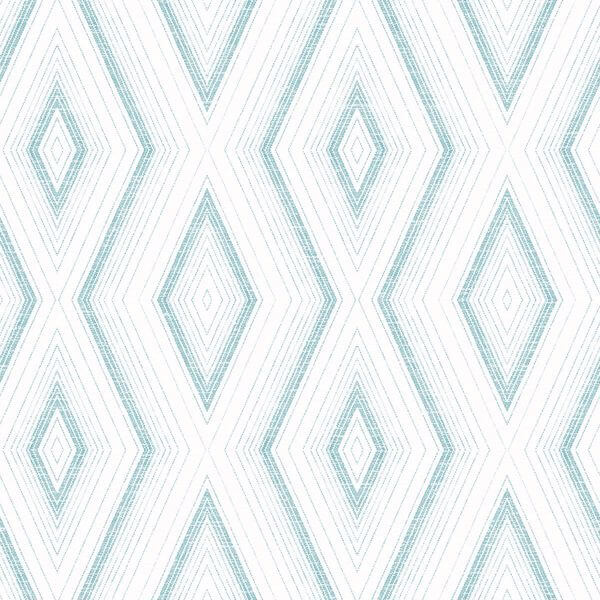 Santa Turquoise Geometric Wallpaper