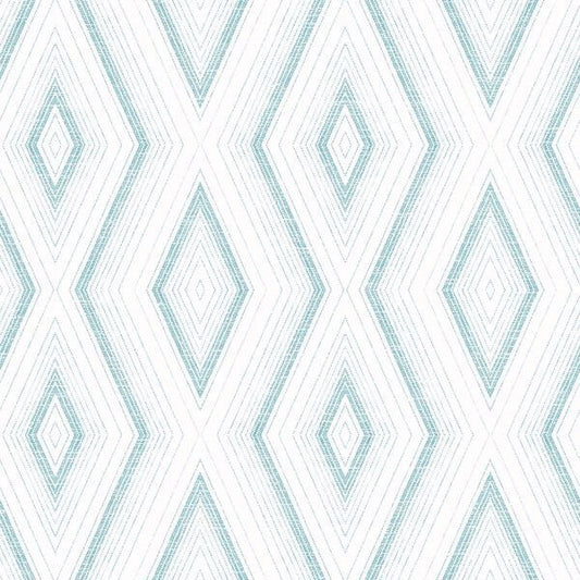Santa Turquoise Geometric Wallpaper