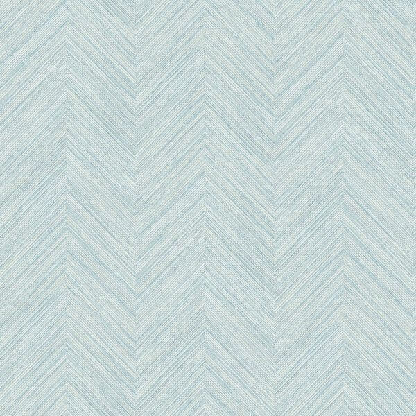 Caladesi Teal Faux Linen Wallpaper