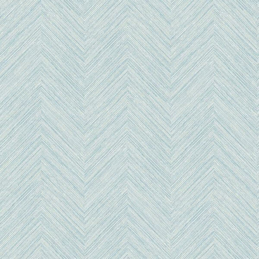 Caladesi Teal Faux Linen Wallpaper