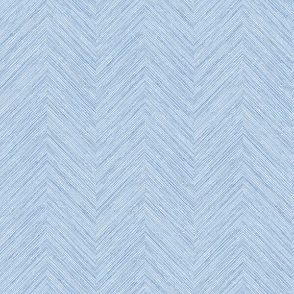 Caladesi Light Blue Faux Linen Wallpaper