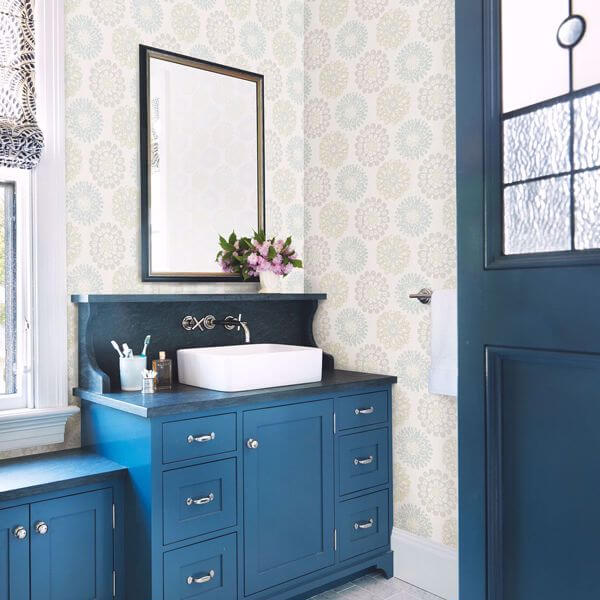 Sunkissed Light Green Green Floral Wallpaper