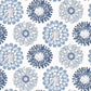 Sunkissed Blue Floral Wallpaper
