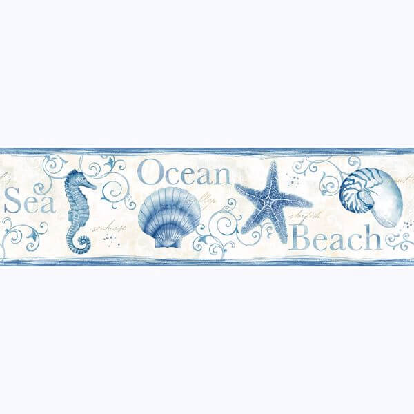 Island Bay Blue Starfish Wallpaper