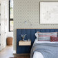 Mombi Teal Diamond Shibori Wallpaper