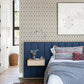 Mombi Grey Diamond Shibori Wallpaper