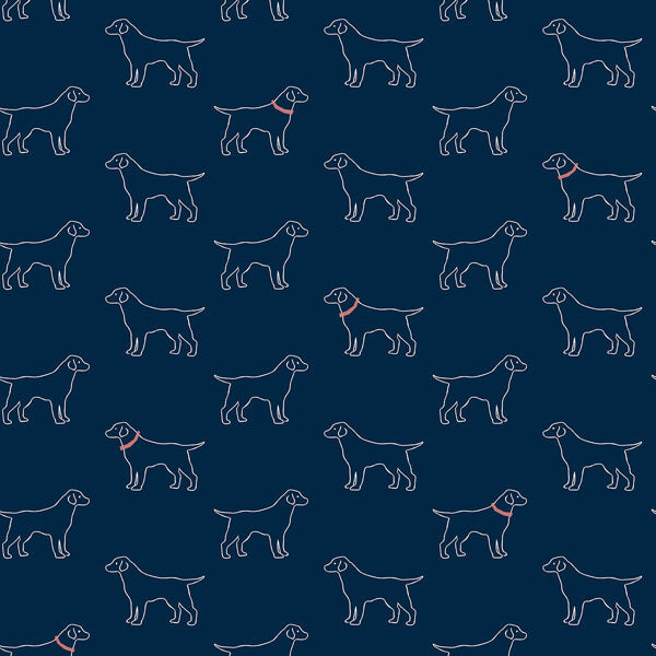 Yoop Dark Blue Dog Wallpaper