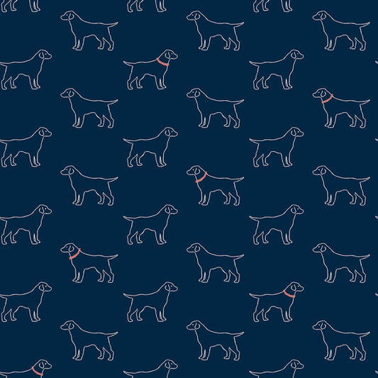Yoop Dark Blue Dog Wallpaper