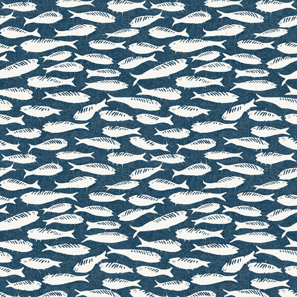 Nunkie Navy Sardine Wallpaper