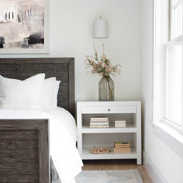 Jellia Grey Petal Geometric Wallpaper