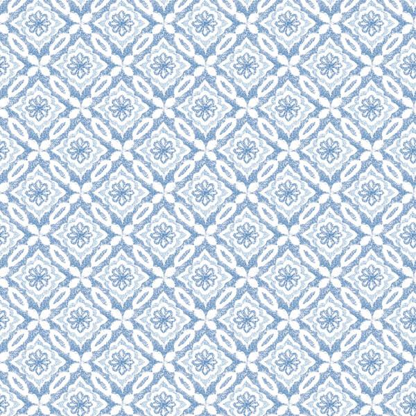 Hugson Blue Quilted Damask Wallpaper