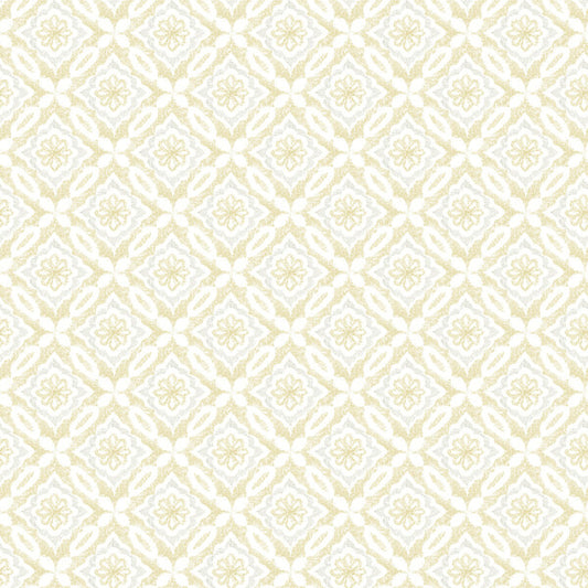 Hugson Yellow Quilted Damask Wallpaper