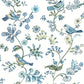 Jinjur Teal Bird Trail Wallpaper