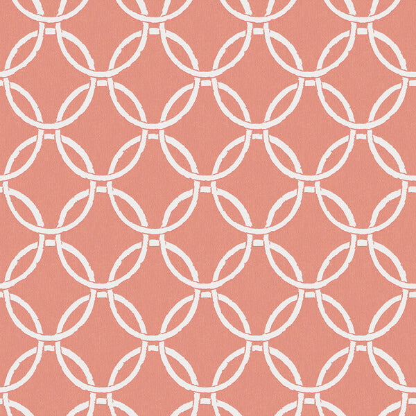 Quelala Coral Ring Ogee Wallpaper