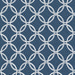 Quelala Navy Ring Ogee Wallpaper