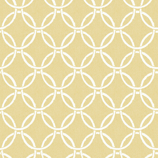 Quelala Yellow Ring Ogee Wallpaper