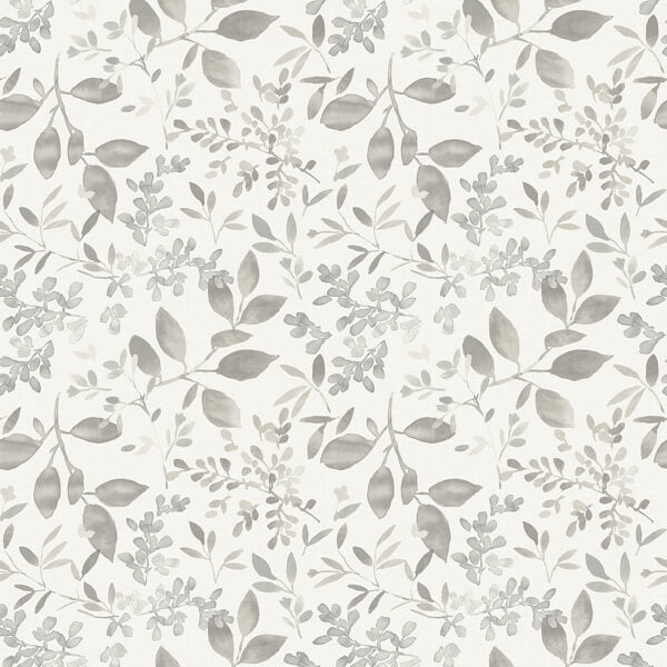 Tinker Grey Woodland Botanical Wallpaper