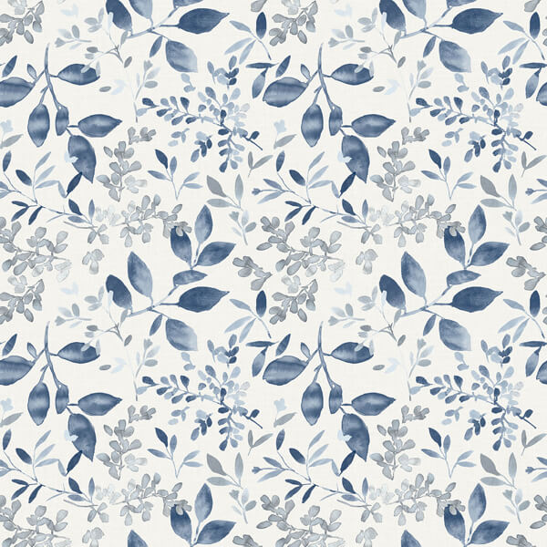 Tinker Navy Woodland Botanical Wallpaper