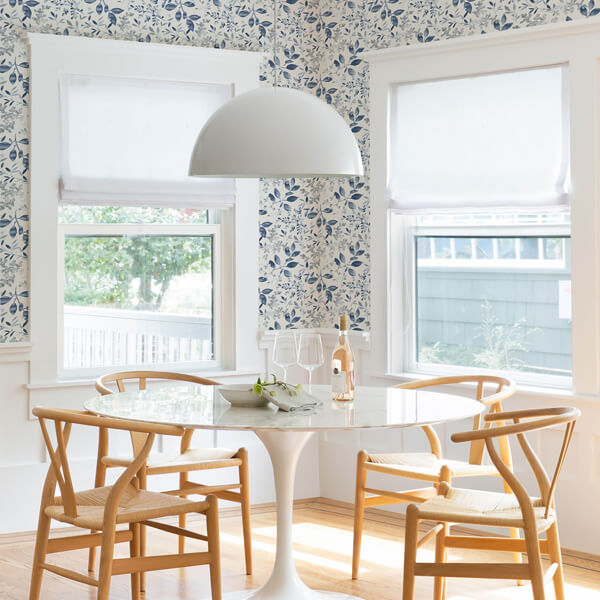 Tinker Navy Woodland Botanical Wallpaper