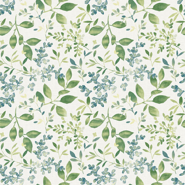Tinker Green Woodland Botanical Wallpaper