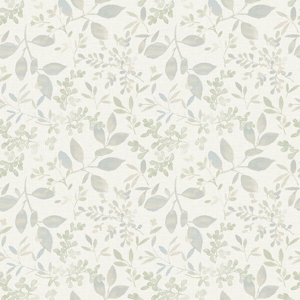 Tinker Teal Woodland Botanical Wallpaper