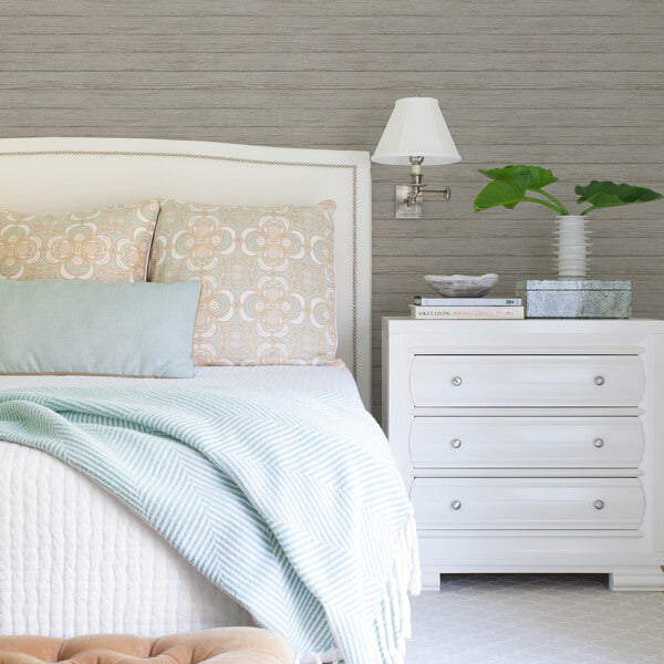 Ozma Light Grey Wood Plank Wallpaper