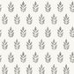 Ervic Charcoal Leaf Block Print Wallpaper